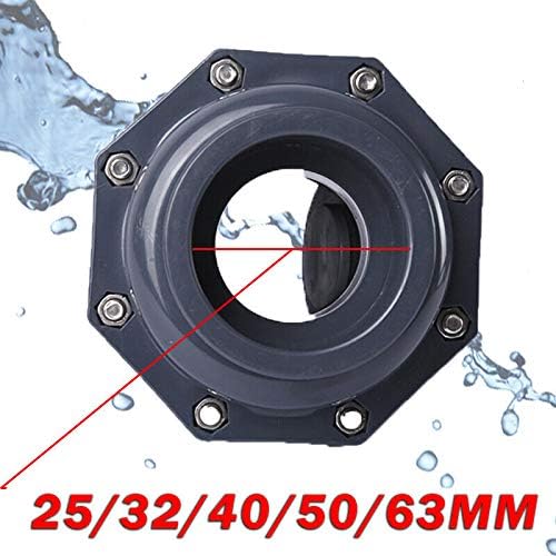 Swing Check Valve Non-Return Check Valve PVC Double Union Solvent Weld Pipe Fittings for Metric Pressure Pipe (DN25 Φ32mm) - Image 3