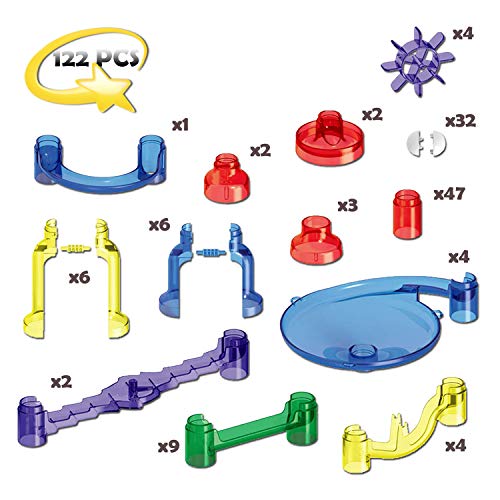 image for Mercury Nation Marble Run Set for Kids 122 Pcs Marble Game STEM Educat