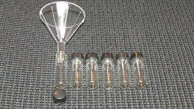APGOLF Gold Mining 6 New 1 oz Glass Vials and Placer Gold Funnel
