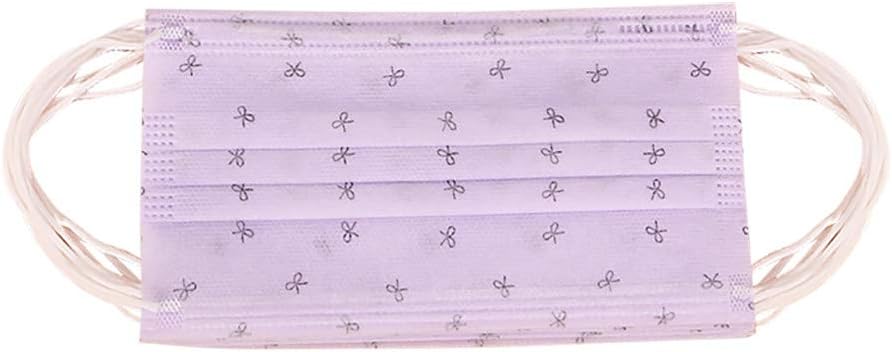 10Pcs Disposable Printed Earloop Dust Protective Face Mask for Kids Children Women Lady, Dust Mask Filtration Exhaust Gas Pollen Allergy PM2.5 Air Filter Mask for Outdoor Activities (G)