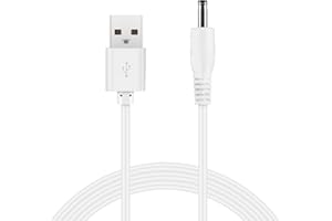 Kisumi Charger Cord Replacement for Bitvae D2/R1/R2/S2 Electric Toothbrush, C2/C5/C6 Water Flosser, Compatible with Fairywill, Vekkia, Mornwell, SEAGO & More, White, 1 Pack