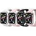 Simpeak Soft Screen Protector Bumper Case Compatible with Apple Watch 40mm Series 4 Series 5 Series 6 / SE, 4 Pack, Full Coverage Case Replacement for iWatch 40 mm, Clear,Black,Rose Gold,Silver