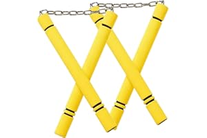 Jaswass Steel Chain Safe Foam Rubber Training Nunchakus for Kids & Beginners, Martial Arts, Bruce Lee, Ninja 2 Pcs