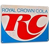 Targa Metallo Vintage SRongmao Royal Crown RC Cola - 20x30 Cm Per Decorazione Bar E Parete