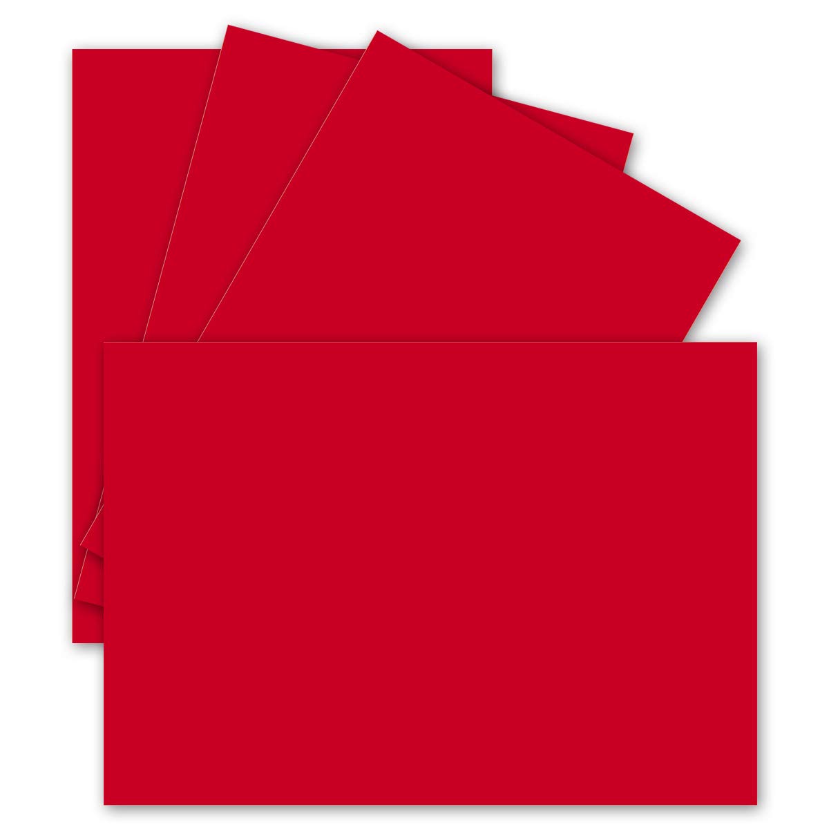 FarbenFroh by GUSTAV NEUSER 50 Single Cards DIN A6-10.5 x 14.8 cm - 240 g/m² - red - Construction Cardboard - Craft Paper - Craft Cardboard - Craft Cards - Blank Postcards — image 1