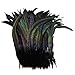Everyshine 240 Pcs Dyed Nature Rooster Coque Tails Feather 10-12 inches (Black)