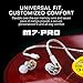 MEE audio M7 PRO Universal-Fit Hybrid Dual-Driver Musician's in-Ear Monitors with Detachable Cables (Clear)