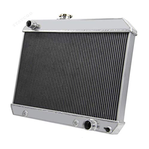 STAYCOO 62MM 4 Row Core Aluminum Radiator for 1965-1967 Pontiac LeMans Tempest GTO - Direct Replacement