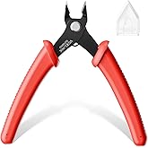 VCELINK Small Wire Cutter 5 Inch, Precision Flush Cutting Plier for Crafting/Jewelry Making/3D Printer/Zip Tie/Plastic Model,