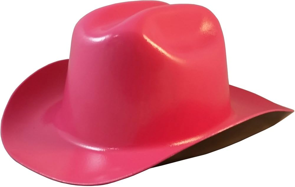 Western Cowboy Hard Hat with Ratchet Suspension (Hot Pink