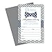 Bow Tie Baby Shower Invitations with Envelopes (15 Pack) Blank Invites for Boys Parties - Little Man Theme Blue and Grey – Blank Invite to Handwrite Custom Details - 4x6 Printed Card Set
