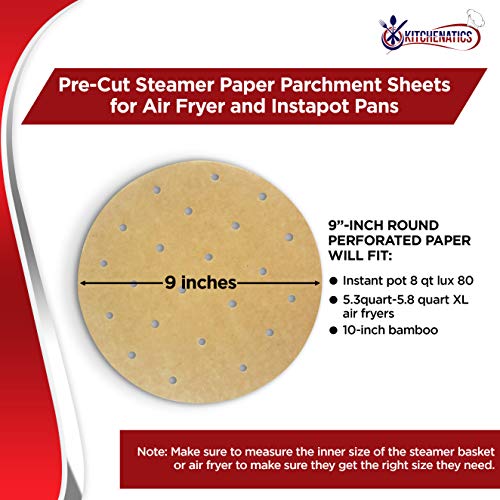 Round Unbleached Parchment Paper Sheets, Perforated Brown Parchment