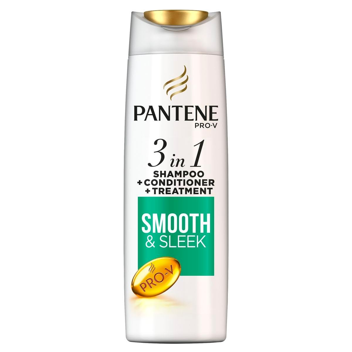 Pantene Pro-V Smooth & Sleek 3-in-1 Shampoo Plus Conditioner, for Dull and Frizzy Hair