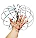 Atoz Create Magic Flow Rings Kinetic Educational Spring Toy Funny Outdoor Game Intelligent Relax 3D Kinetic Ring Spring Bracelet Stainless Metal Galactic Globe Toy Fit for Kids Boys Girl(Multi Color)