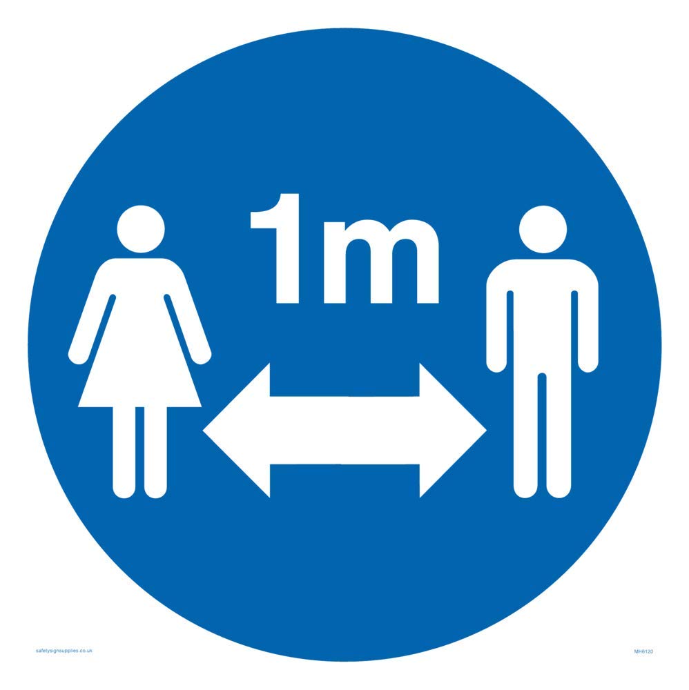 Social Distance 1m symbol