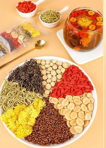 DANDELION WOLFBERRY TEA BAGS, DANDELION WOLFBERRY TEA ORGANIC KIDNEYS & LIVER TEA CHINESE WOLFBERRY TEA WITH SEVEN HERBAL INGREDIENTS (2BAG(24PCS))