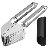 B-sea Stainless Steel Garlic Press, Ergonomic & High-Quality Garlic Crusher/ Garlic Mincer