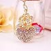 Jzcky Shzrp Love Heart and Crown Crystal Rhinestone Keychain Key Chain Sparkling Key Ring Charm Purse Pendant Handbag Bag Decoration Holiday Gift