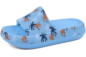 WYSBAOSHU Kids Cloud Slides Girls Boys Slip On Slide Sandals Comfort Non-Slip Thick Sole Slippers Summer Shower Shoes Pool Beach Water Shoes