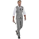 High-End Suits Wedding Suits 2 Pieces Slim Fit Vest Pant Groomsmen Tuxedos Summer Casual Linen Men Suit for Men