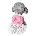 Dog Cat Bow Tutu Dress Lace Skirt, Gotd Cute Sweet Pet Puppy Dog Apparel Clothes Short Skirt Dress (M, Pink)