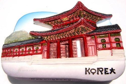 Christmas Gifts Resin Fridge Magnet South Korea. Seoul. Gyeongbokgung Palace