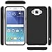 LK Case for Samsung Galaxy J7 (2015 Version), [Shock Absorption] Drop Protection Hybrid Armor Defender Protective Case Cover (Black)