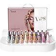 V VENALISA VENALISA VIP5 Hema Free Gel Nail Polish Set 65Pcs, 60 Colors Sparkle Jelly Pure Color Gel Polish Kit with Base Gel Top Coat Nails Manicure Gifts for Her Salon at Home