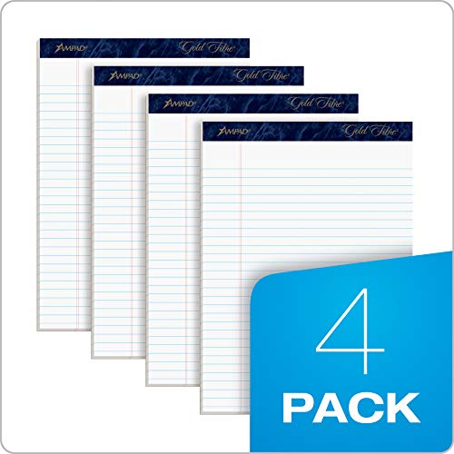 Ampad Gold Fibre Writing Pads, Legal/Wide Rule, Letter Size (8 1/2 in x
