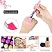 6pcs Silicone Makeup Brush Set Facial Mask Foundation Brushes Eyeshadow Eyebrow Brush Kit (Pink)