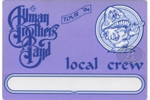 Allman Brothers Band 1994 Backstage Pass Crew