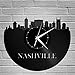 Nashville Decor Wall Art Tennessee Skyline Clock Original Vinyl Perfect Gift Idea for Men Women Home Living Room Bedroom Decor