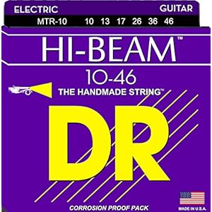 DR Strings MTR-10 HI-BEAM Nickel Plated Electric Guitar Strings 10-46, Medium