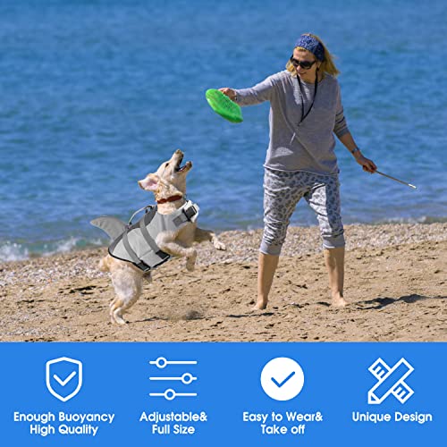 Dog Life Jacket, Ripstop Pet Safety Floatation Life Vest With Rescue