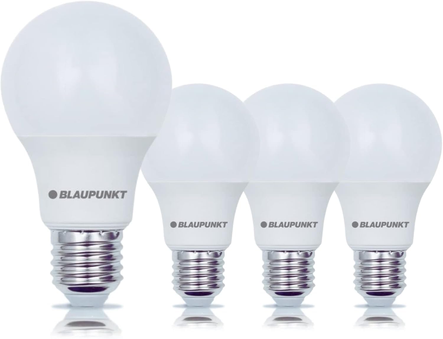 Blaupunkt LED Bulb Classic A60 LED lamp, E27 Base Screw, 12W, Replaces 100W, Natural White 4000K, Natural Neutral Daylight, Non-dimmable, 1260 Lumen, Light Bulb, Indoor Outdoor, 4 Pieces (Pack of 4)