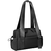 MELSYLODY Mini Gym Bag for Women Mini Duffle Bag with Wet Compartment Waterproof, small gym bag for women, Cute Gym Tote Bag (Black)