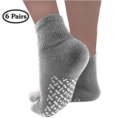 Debra Weitzner6Pk Non-Binding Loose Fit Sock - Non-Slip Diabetic Socks for Men and Women - Crew, Ankle