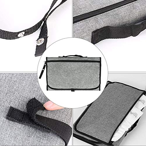 Portable Changing Pad for Baby, Waterproof Diaper Changing Pad with Soft Built-in Pillow, Travel Changing Mat, Perfect Changing Diaper Station Baby Gift