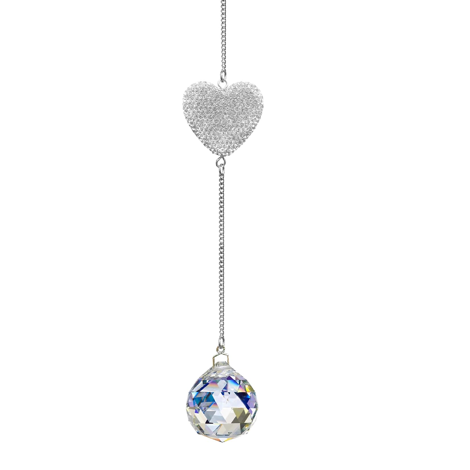 Memorial Crystal Suncatcher - Unique Sympathy Gift for Loss of Loved One - Bereavement for Father, Mum, Dad, Child, Husband, Brother, Grandmother (White)
