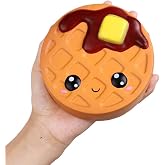 Anboor Cake Chocolate Waffles Food Bread Squishies Toys Slow Rising Scented | Kawaii Soft Squishies Fidget Toys Stress Relief Squeeze Toys Collection, Slow Rising Scented, Great Gift For Kids