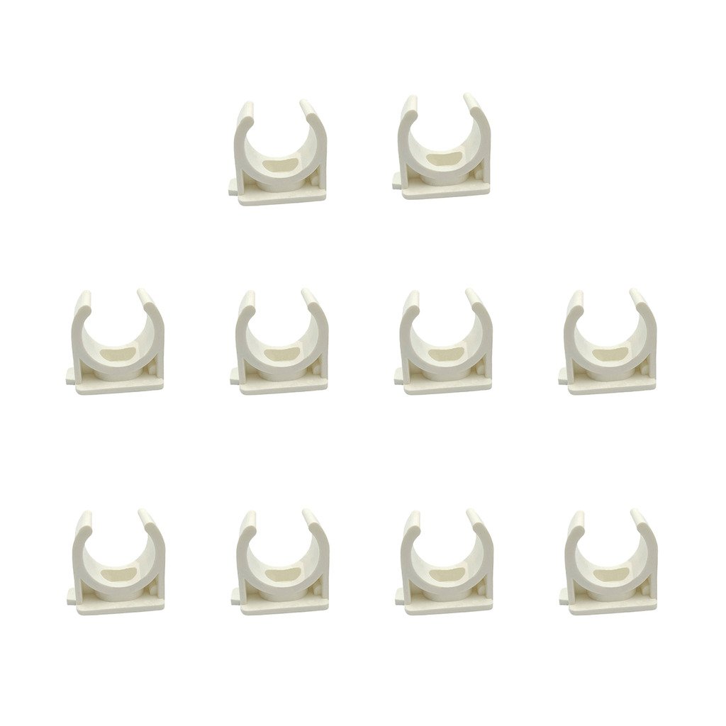 Sinmova 10PCS 50mm U Type Pipe Clamps Tubing Clips Conduit Fittings White