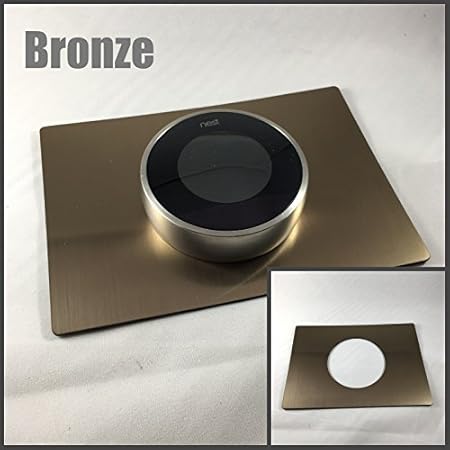 Decorative Rectangle Nest Thermostat Wall Plates Bronze