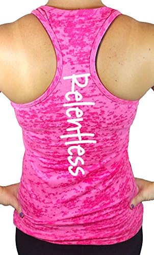 Women's Workout Relentless Fitness Burnout Racerback Tank Top S Pink