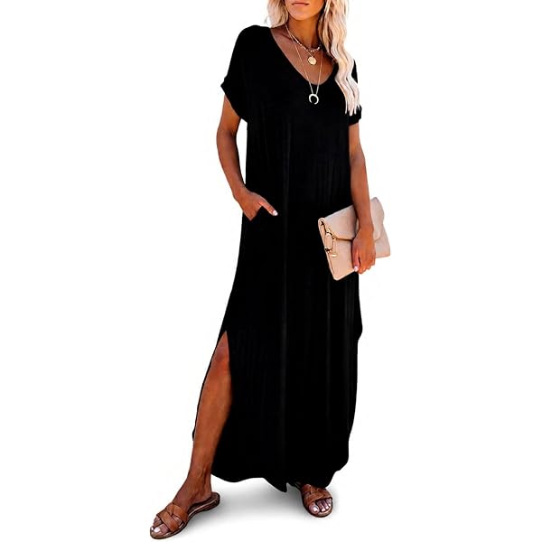 Amazon.com: Pinc Premium Black Dresses for Women Formal Dresses Maxi Dress  for Women, T Shirt Dress, Casual Dress: Clothing, Shoes & Jewelry