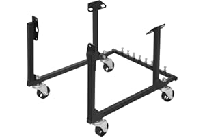 YOLANDO Rolling Engine Cradle Stand with Wheels Compatible with Chevy Small Block and Big Block, Heavy Duty Steel Engine Cradle, 750 LBS Capacity (Not Fits LS Engines)