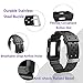 Lwsengme X4-TECH Classic Fitness Replacement Accessories Wrist Band Compatible with Fitbit Charge 2 HR (New-Black)
