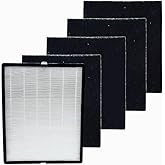 CHNPOFNT EPI-328 True he-pa Replacement Filter Kit Compatible with COLZER EPI-328 Air Purifier & Domccy NS-320 Air Purifier, H13 he-pa + 4 Activated Carbon Pre-Filters Air Clean