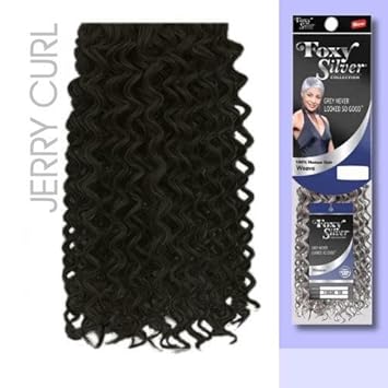 Amazon Com Foxy Weave Jerry Curl10 Foxy Silver Human Hair