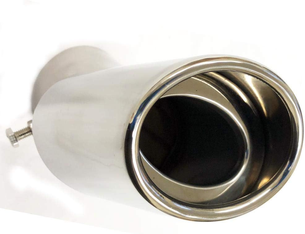 Universal Type 1680 Muffler Tips Compatible with 1.5" - 2.2" Exhaust Tail Pipe Screw Mounted Honda Toyota Suburu Chevrolet Sedans SUVs