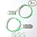 RTGS 6 Sets 15 Green Color Micro LED String Lights Battery Operated on 6 Feet Silver Color Wire
